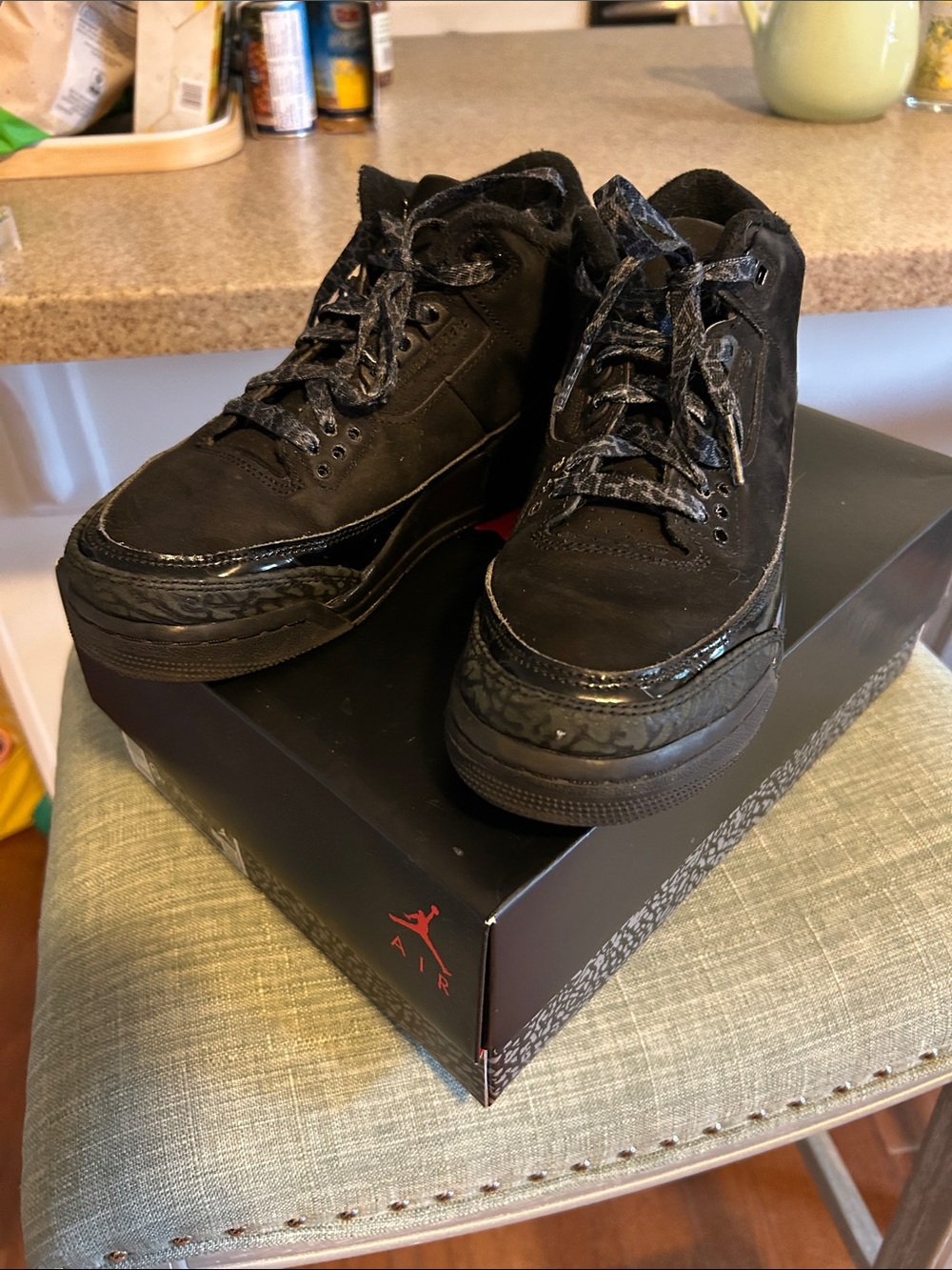 Air Jordan Retro 3 Black Cat Sneakers